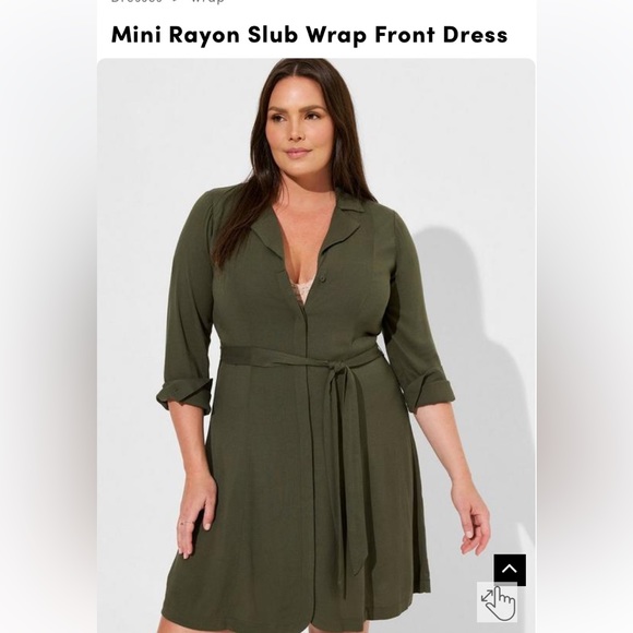 torrid Dresses & Skirts - 💕FLASH SALE 💕NWT Torrid Size 3 Mini Rayon slub Wrap front  dress